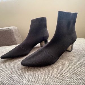 High heel knit black mini boots-Stradivarius NEW (never worn)